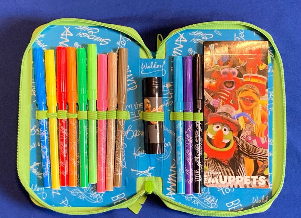 Disney Store Art Stationary Set Rare 2014 Muppets- Kermit Miss Piggy Fozzie